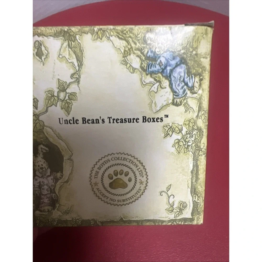 New Boyds Bear Miss Macintosh Apple Treasure BoxTrinket Mouse uncle beans